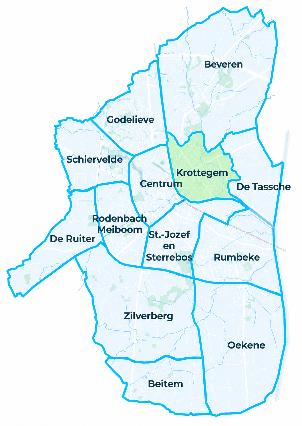 Kaart focus Krottegem